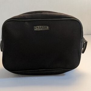 Coach Black Nylon Men's Dopp Kit with Leather Trim